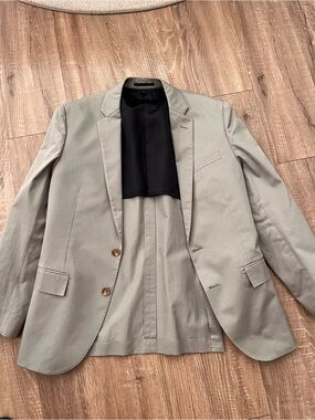 J. Crew Men's Lightweight Olive Blazer Jacket